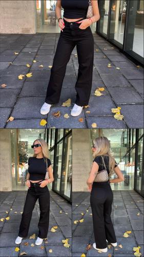 Wide Leg Negro Liso
