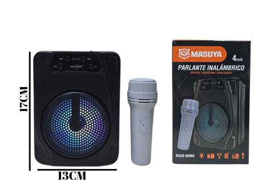 Parlante Bluetooth 4 Plg 1 Microfono Inalambrico (raus-65960)