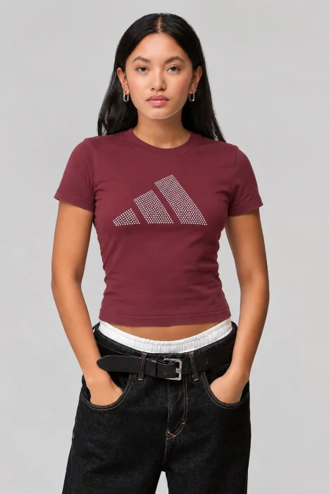 Remera Adds Logo Strass