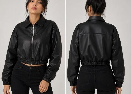 Bomber Ecocuero Cortas