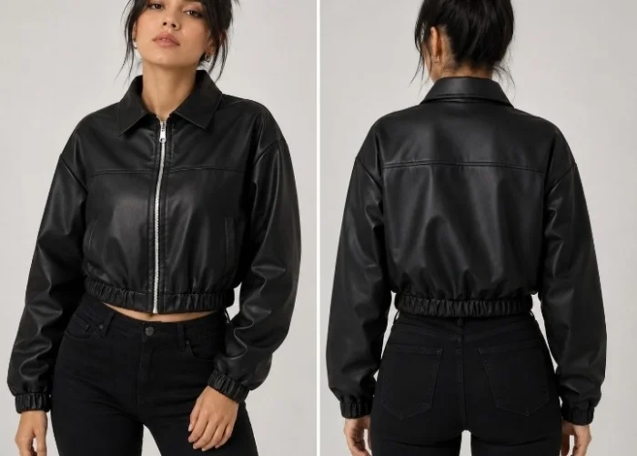 Bomber Ecocuero Cortas