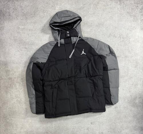Campera Puffer con Piel