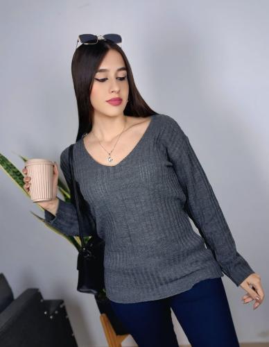 Suéter Cuello en V - Miniatura 2