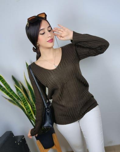 Suéter Cuello en V - Miniatura 5