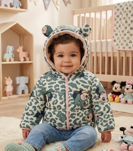 Campera Minnie Print Verde Beba 3 al 6