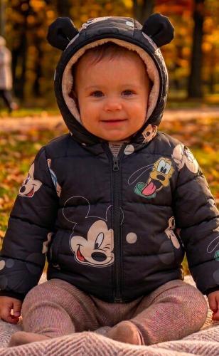 Campera Mickey Negro 3 al 6