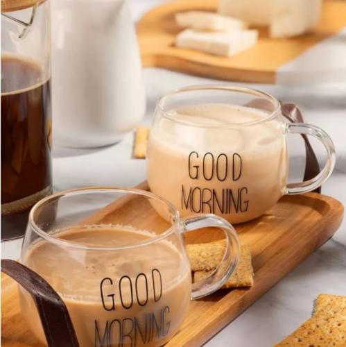 Taza de Vidrio Good Morning 400ml - Cod: Bena-51491