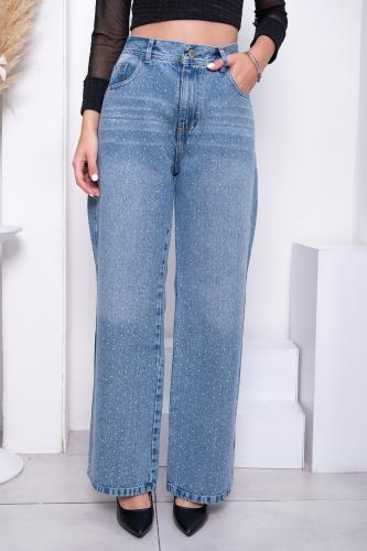 Wide Leg con Estrass