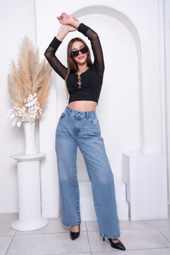 Wide Leg con Estrass - Miniatura 2