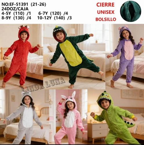 Pijamas Infantiles de Peluche