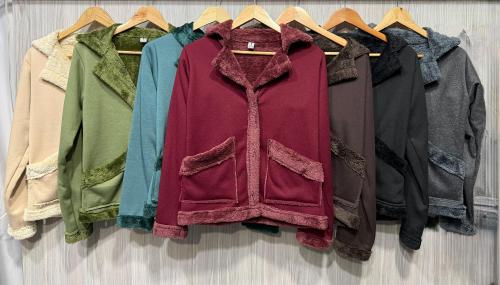 Campera Jersey con Piel - Miniatura 6