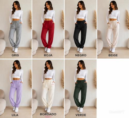Jogging Frisado Liso de Dama