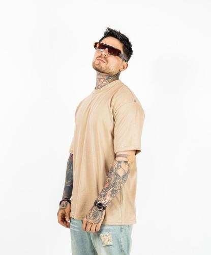 Remera Oversize Liso Beige