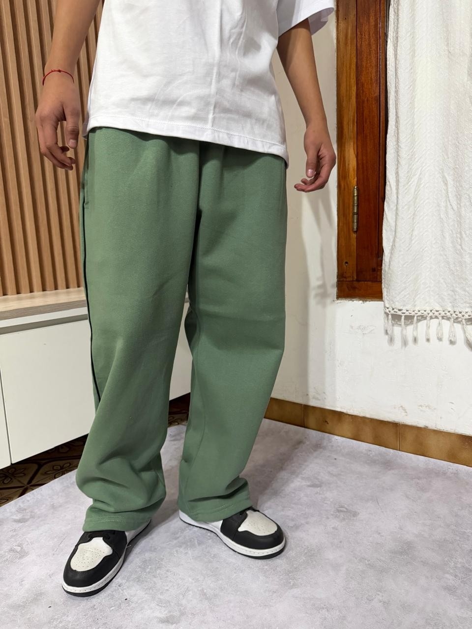 Joggin Baggy Friza Semi Peinado con Regulafor y Vivo  Color Pistacho - Imagen 3