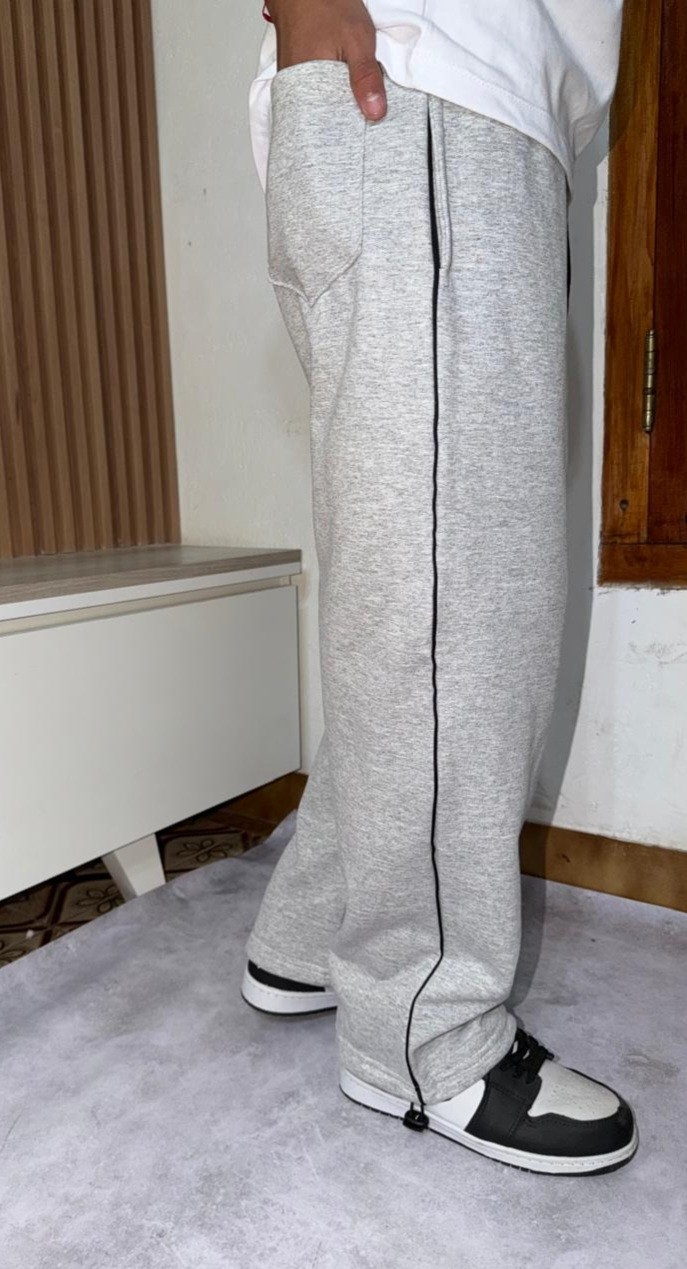 Joggin Baggy con Vivo y Regulador Friza Semi Peinada Muy Buena Calidad Color Melange - Imagen 4