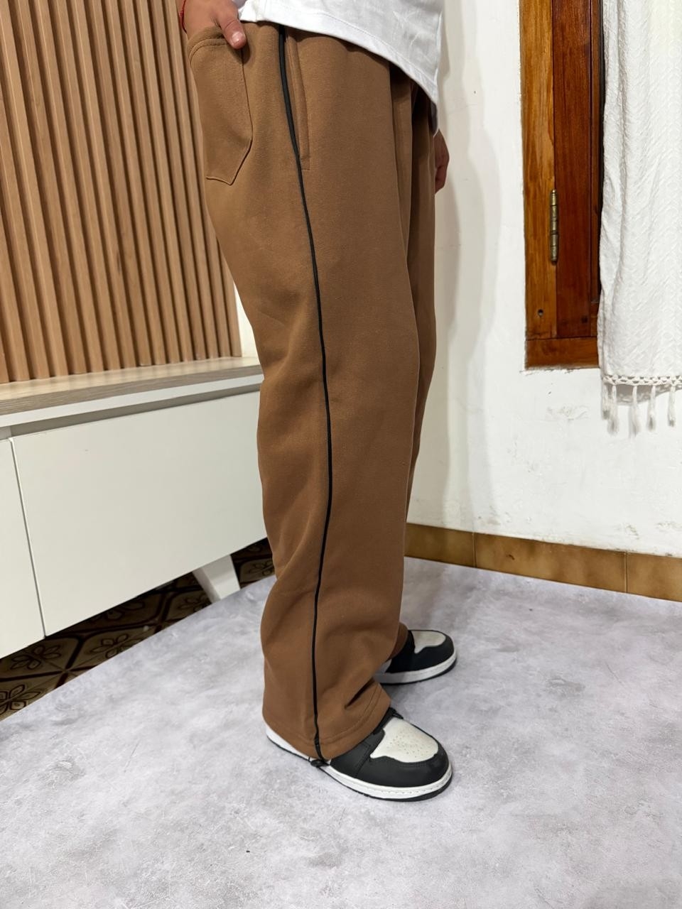 Joggin Baggy  Choco con Vivo y Regulador Friza Semi Peinado Muy Buena Calidad - Imagen 3