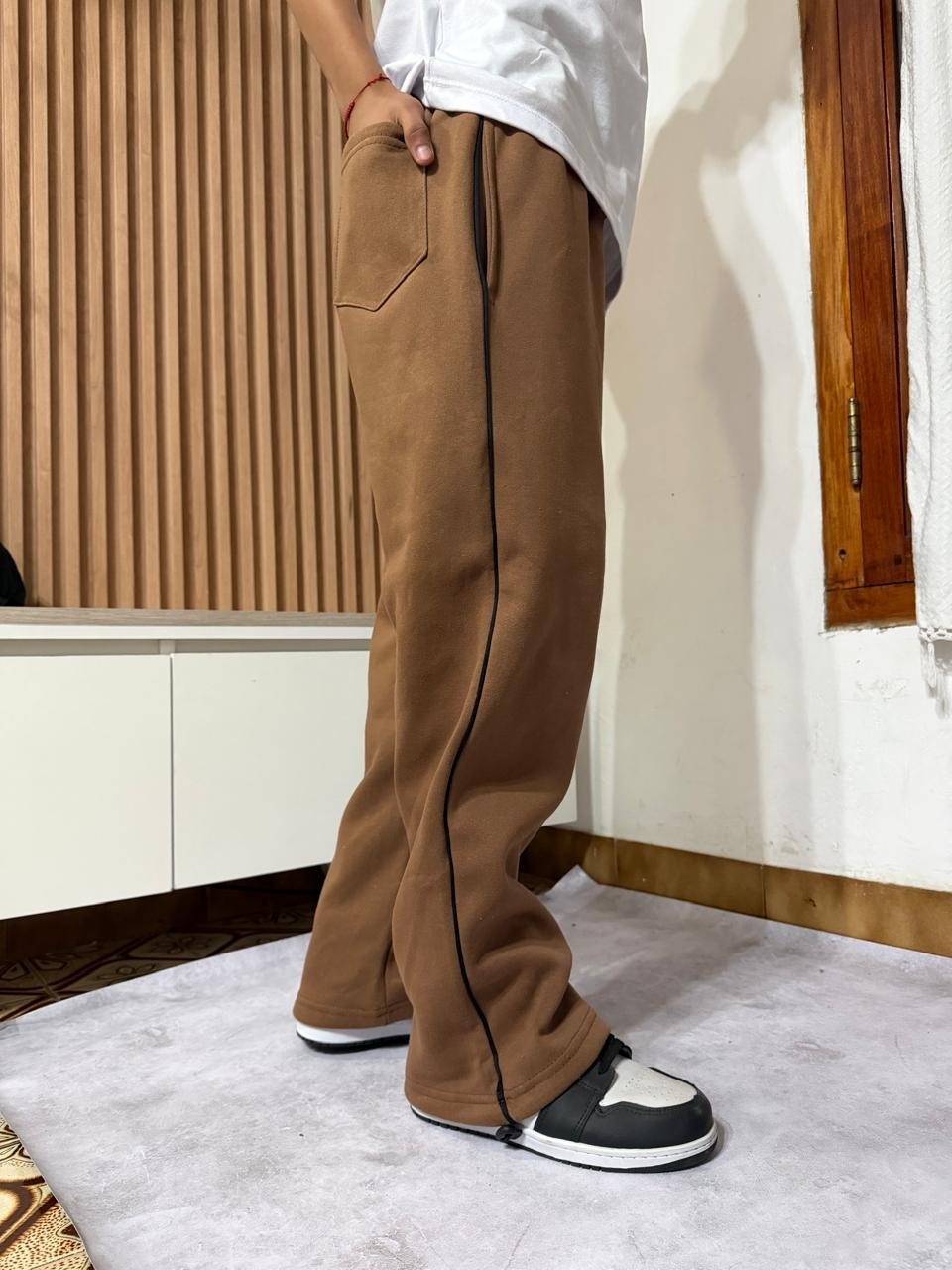 Joggin Baggy  Choco con Vivo y Regulador Friza Semi Peinado Muy Buena Calidad - Imagen 4