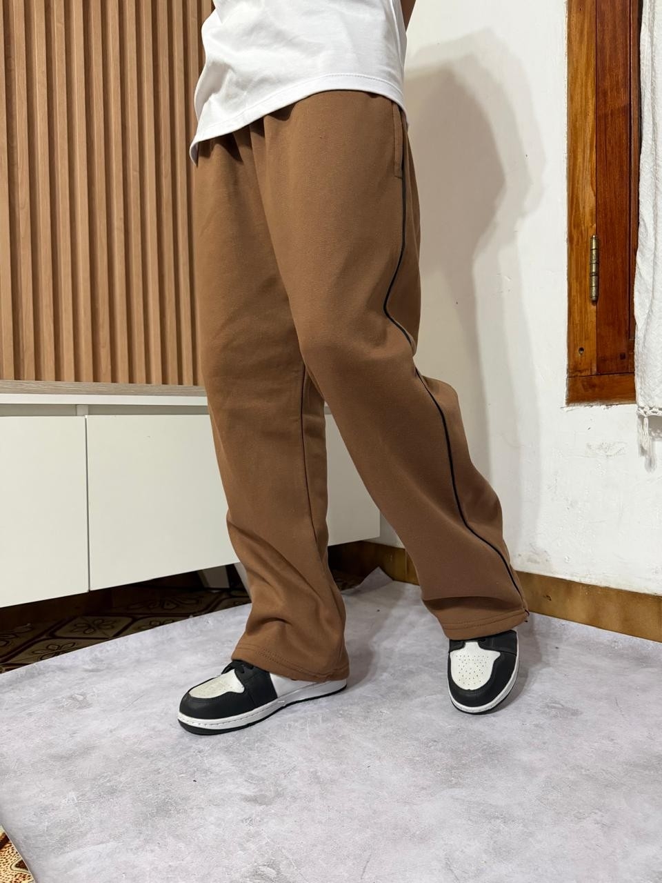 Joggin Baggy  Choco con Vivo y Regulador Friza Semi Peinado Muy Buena Calidad - Imagen 7