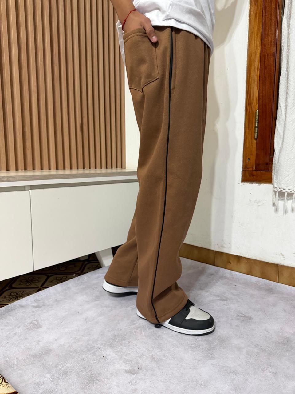 Joggin Baggy  Choco con Vivo y Regulador Friza Semi Peinado Muy Buena Calidad - Imagen 8