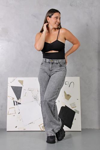 Wide Leg Gray! con Detalle! Rigido - Miniatura 2