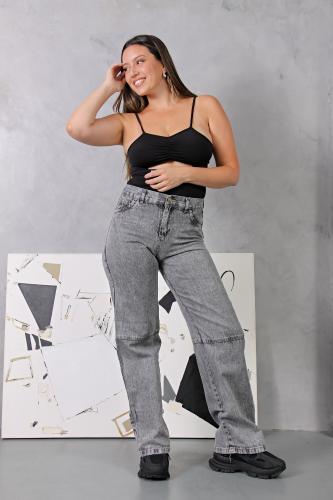 Wide Leg Gray! con Detalle! Rigido - Miniatura 4
