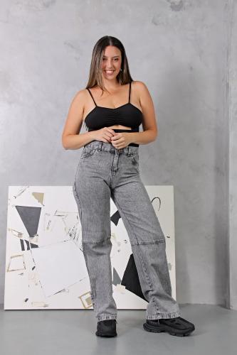 Wide Leg Gray! con Detalle! Rigido - Miniatura 5