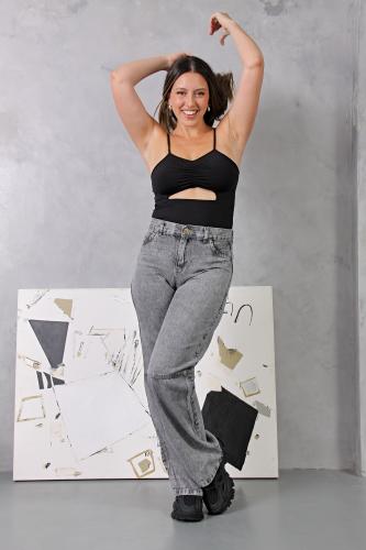 Wide Leg Gray! con Detalle! Rigido - Miniatura 8