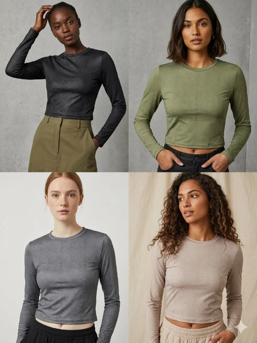 Remeras Gofradas Lycra