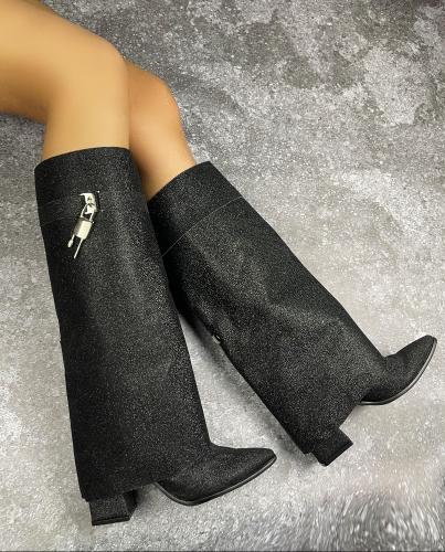 Botas Desmontables Negro Glitter ( Lucy)