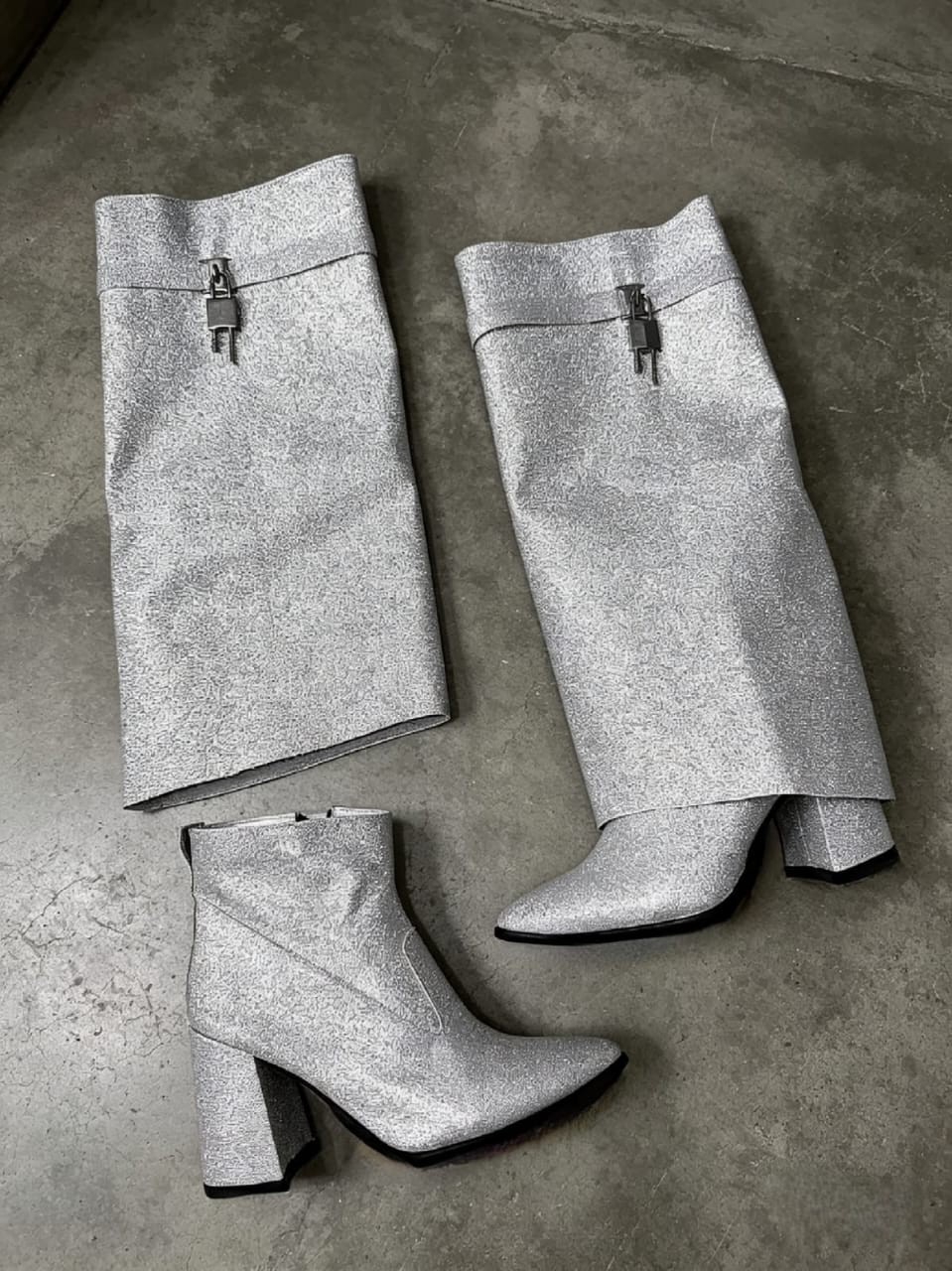 Botas Desmontables Negro Glitter ( Lucy) - Imagen 3