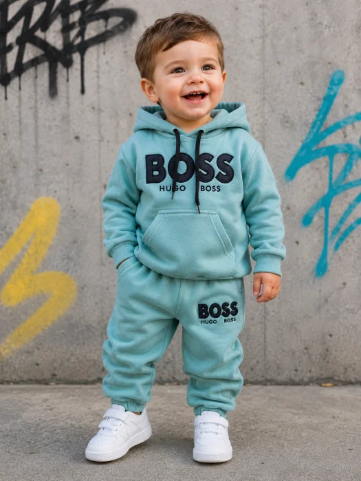  Conjunto Boss Bebé    Friza Invisible Premium  Logos Todo Bordado
