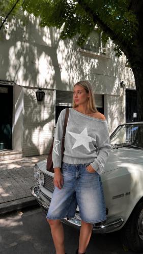 Sweater Cuello Bote Estrella - Miniatura 3