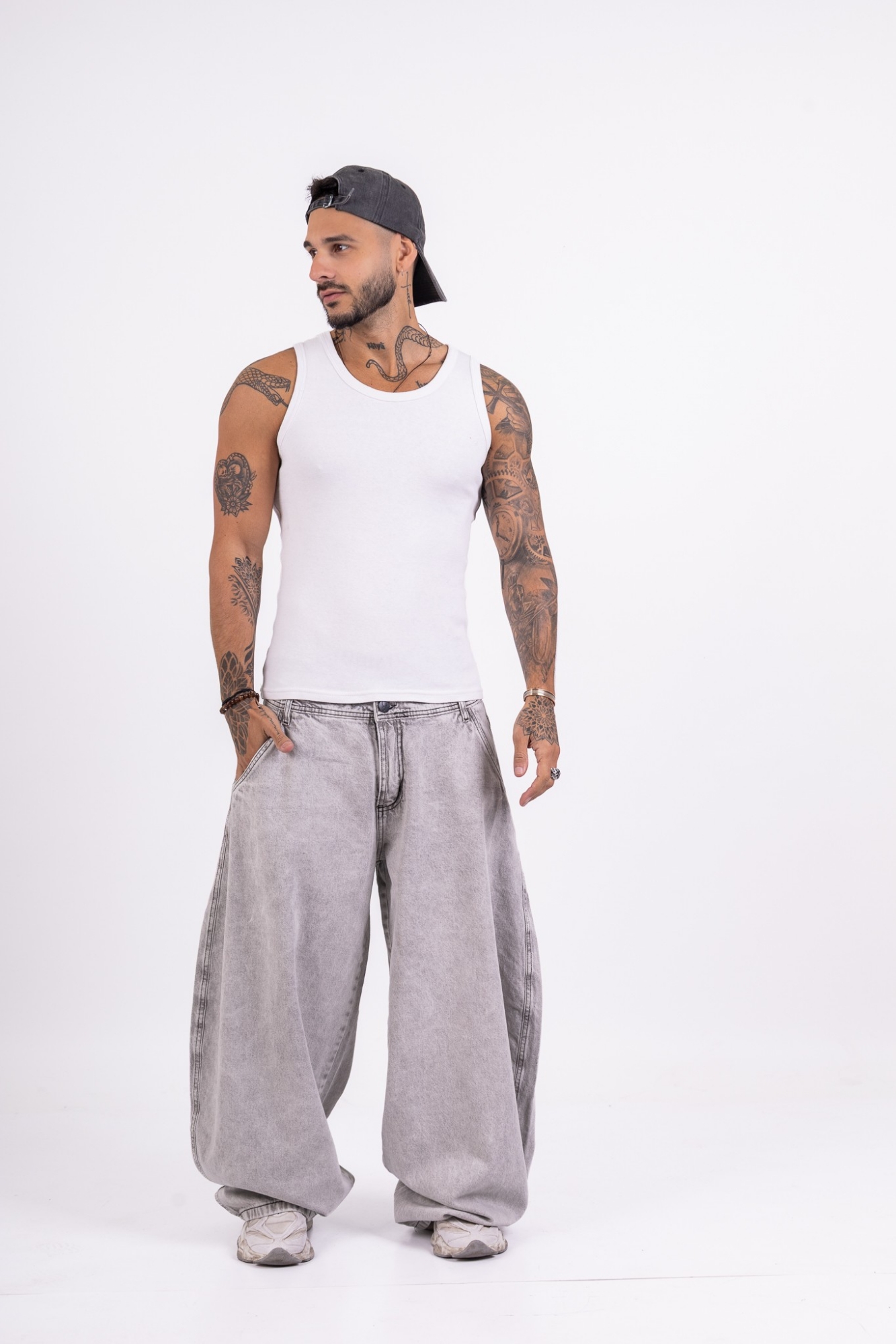 Jeans Balloon Fit de Hombre Art Hip Hop Culture - Imagen 8