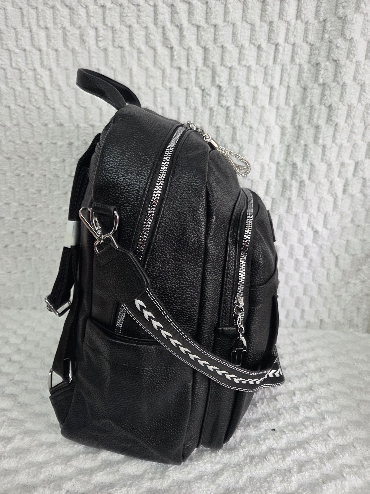 Mochila Morral de Cuero Pu - Imagen 7