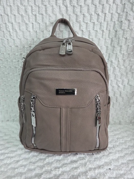 Mochila Morral de Cuero Pu