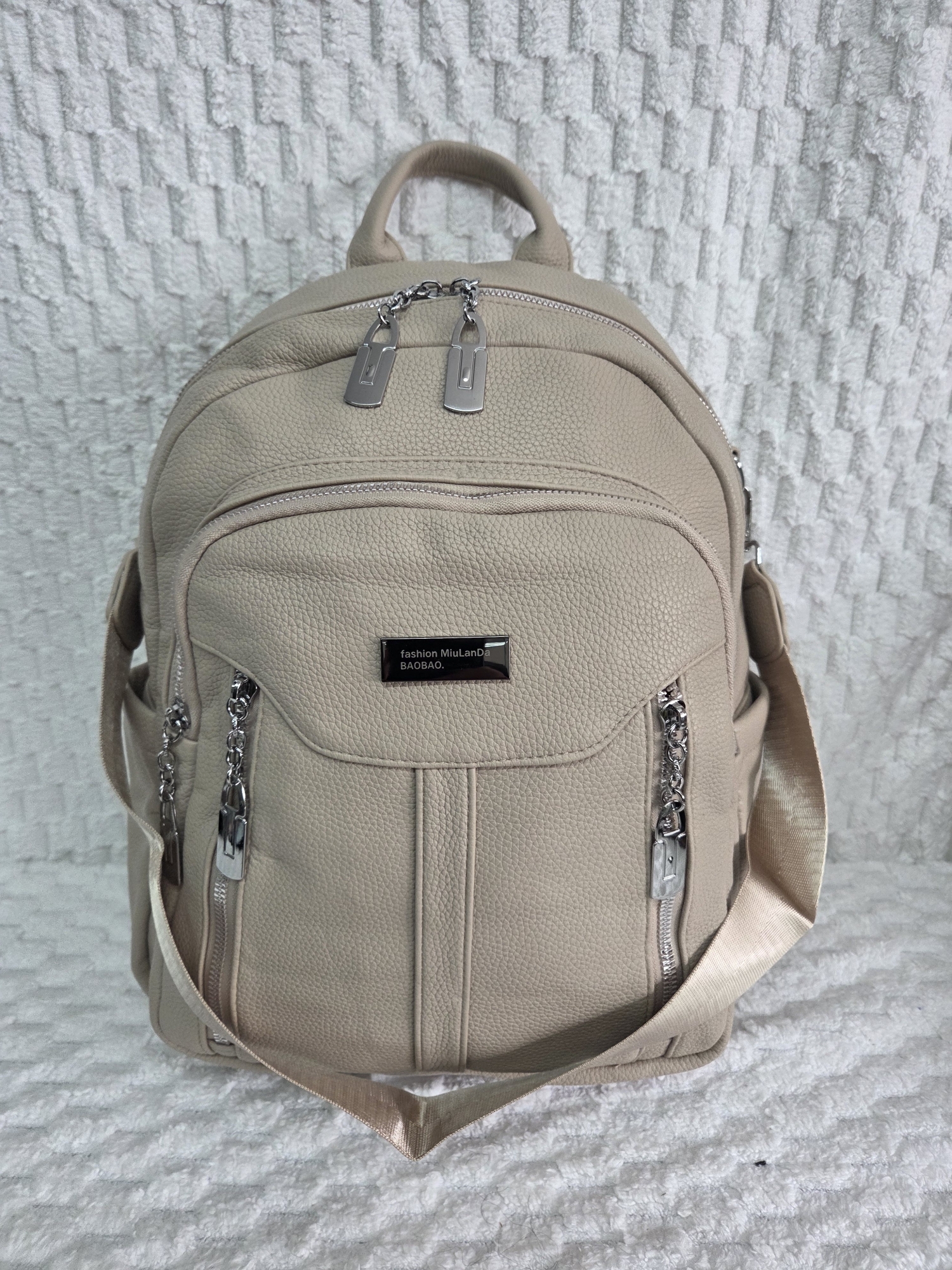 Mochila Morral de Cuero Pu - Imagen 2