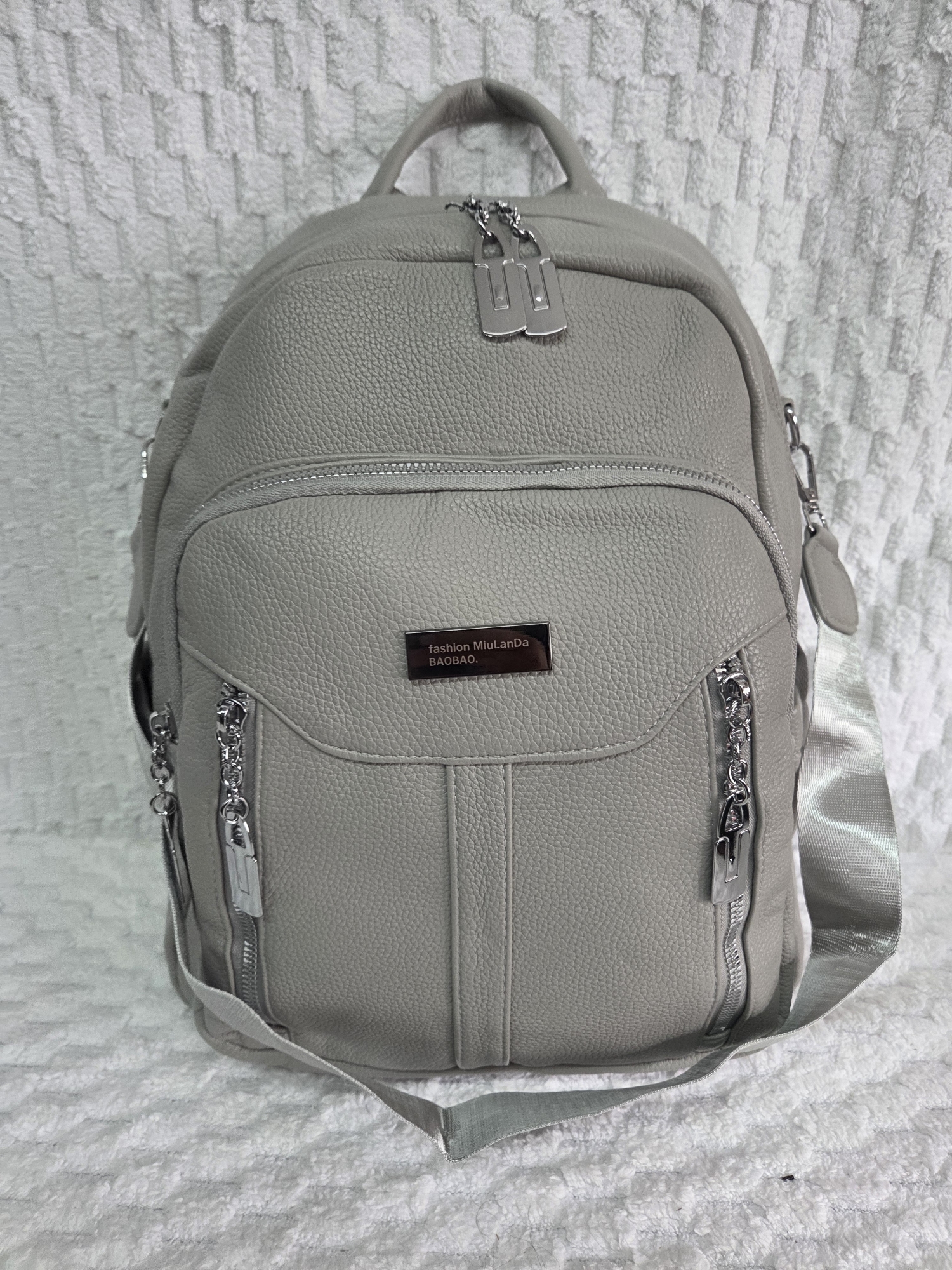Mochila Morral de Cuero Pu - Imagen 3