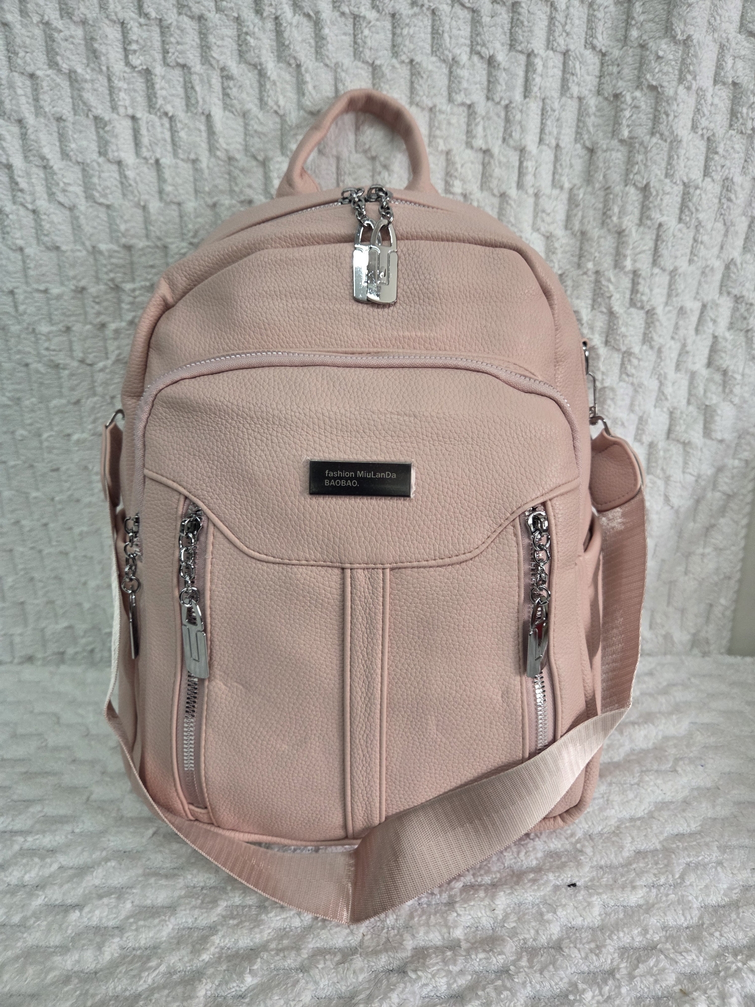 Mochila Morral de Cuero Pu - Imagen 4