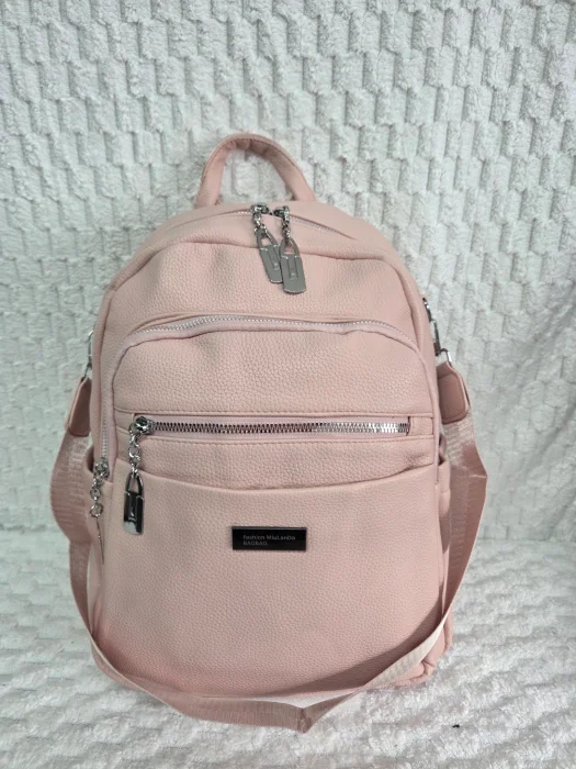 Mochila Morral de Cuero Pu