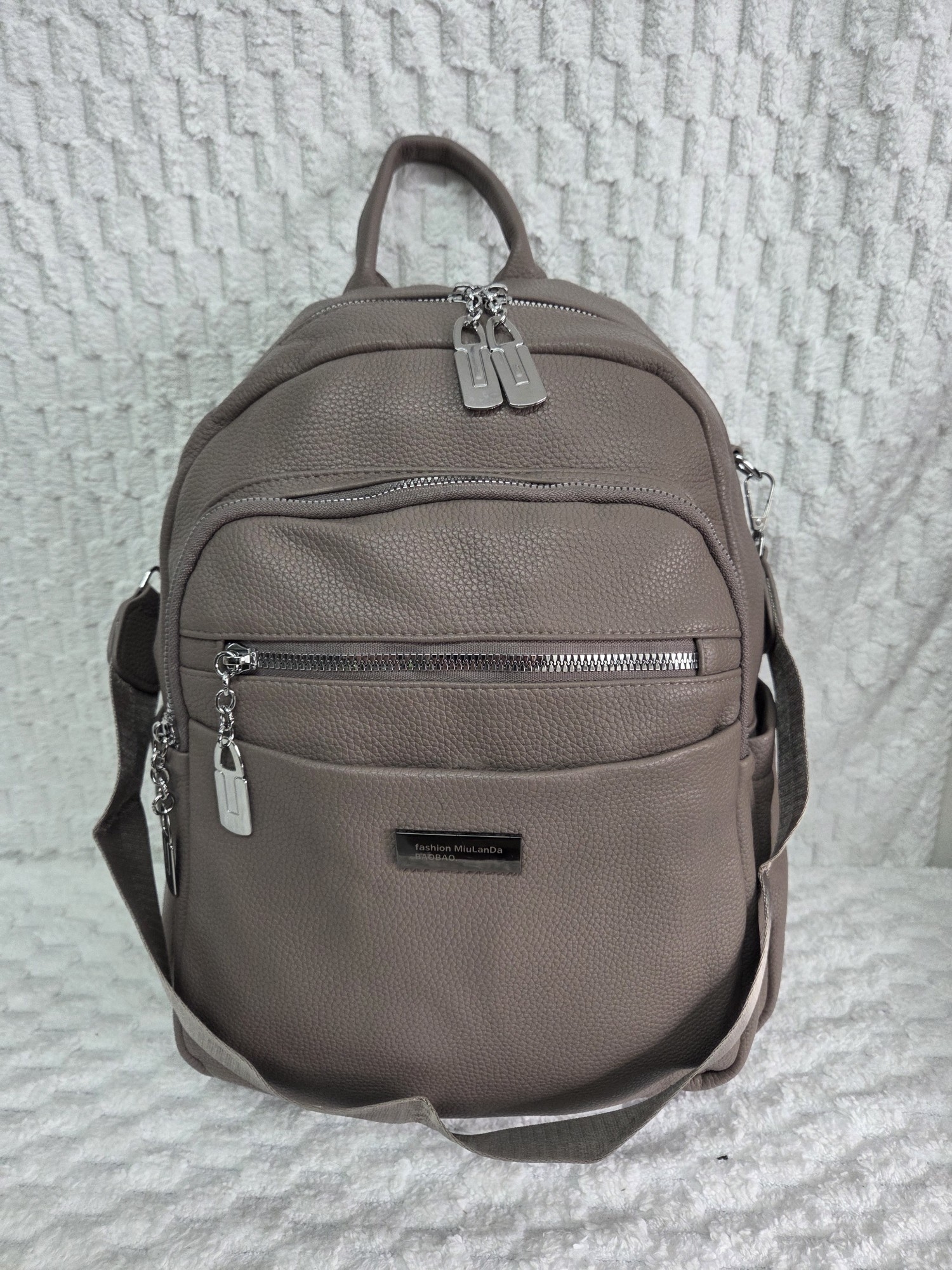 Mochila Morral de Cuero Pu - Imagen 2