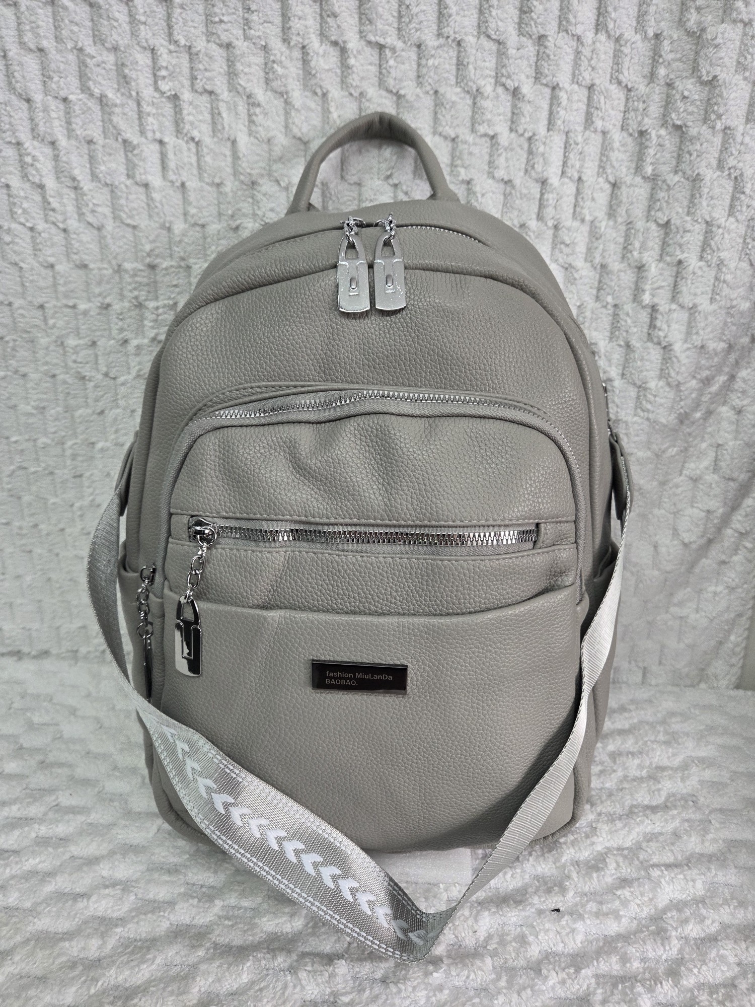 Mochila Morral de Cuero Pu - Imagen 3