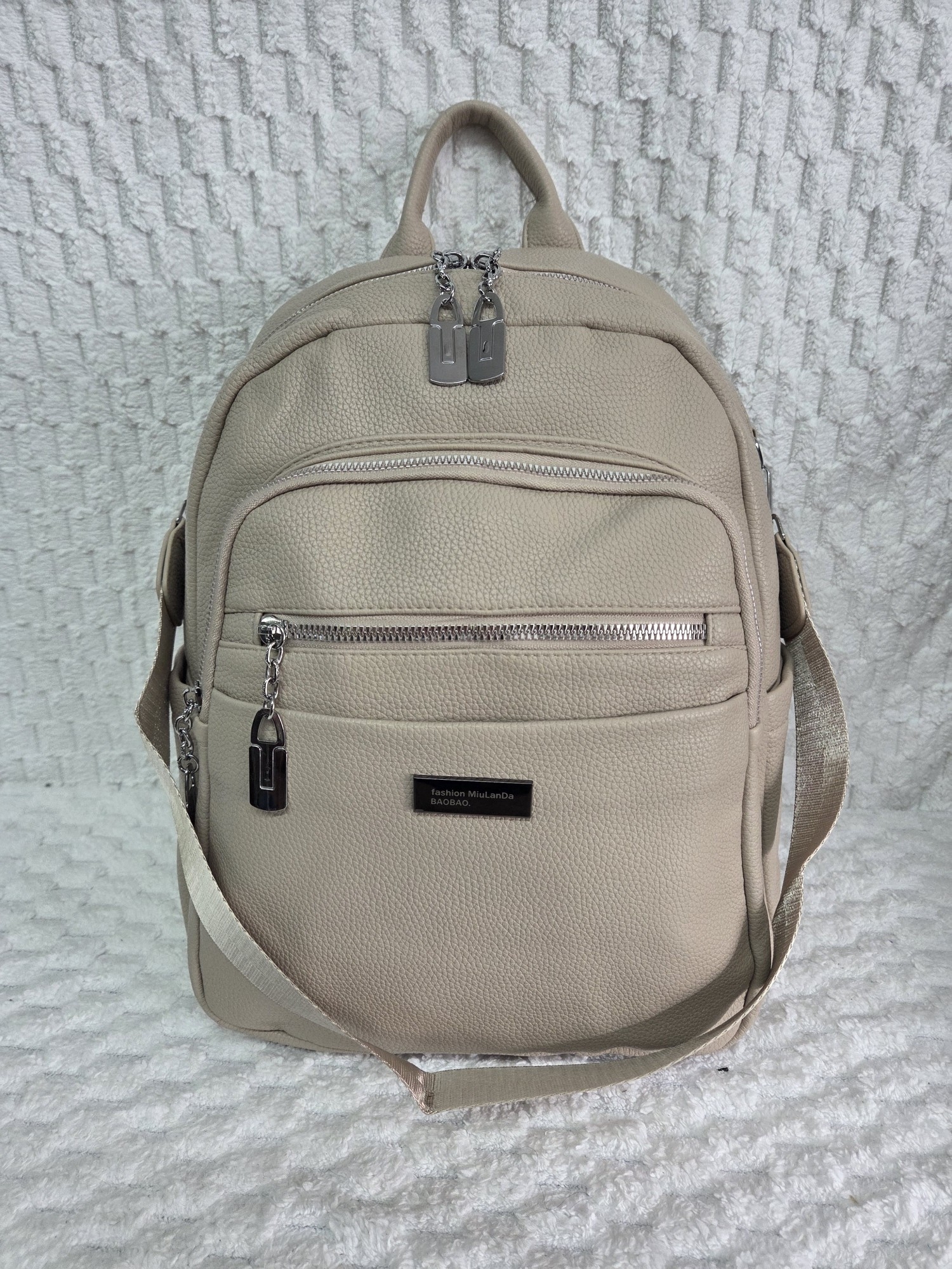Mochila Morral de Cuero Pu - Imagen 4