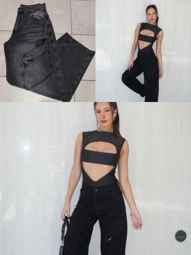 Baggy Cargo Cris y Negro