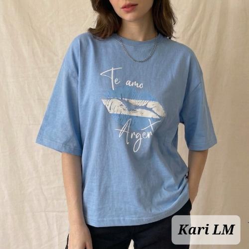 Remera Argentina Oversize Larga