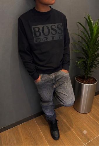 Buzo Hugo Boss Pedrería Full Black de Hombre