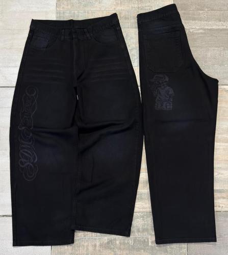 Jeans Baggy con Diseño Láser