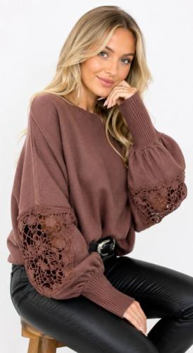 Sweater Globo Guipiur Importado