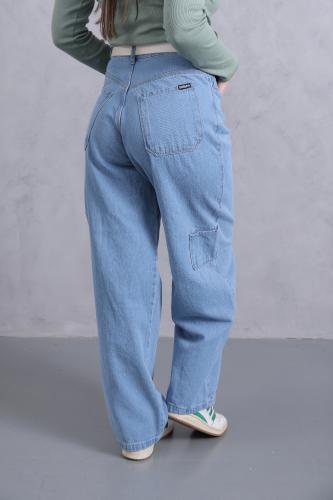 Baggy Carpintero Celeste Ocean!! Rigido con Bolsillo Delantero - Miniatura 6