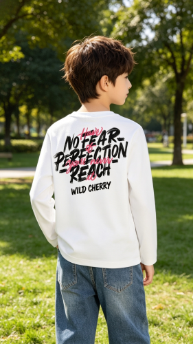 Cod: 240-remera Manga Larga-algodon Peinado-delantera y Espalda Estampada - Miniatura 3