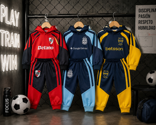  Conjuntos Bebé Fútbol    River  Boca  Afa - Miniatura 4